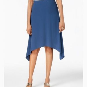 🎄HoLiDaY Skirt💲ALE! 🎄Alfani NWT Blue Handkerchief Hem Asymmetrical Skirt $74